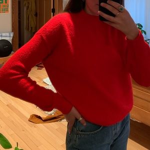 & Other Stories red mock Neck Sweater